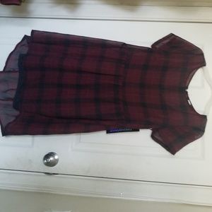 Red plaid  dress